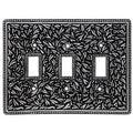 Antique Nickel 3-Gang Toggle Wall Plate G4375