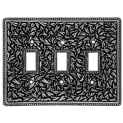 Antique Nickel 3-Gang Toggle Wall Plate G4375