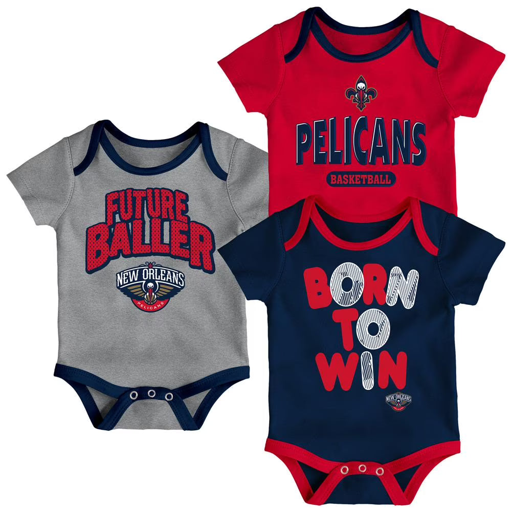 New Orleans Pelicans Infant Creeper Set 3 Pack S43883