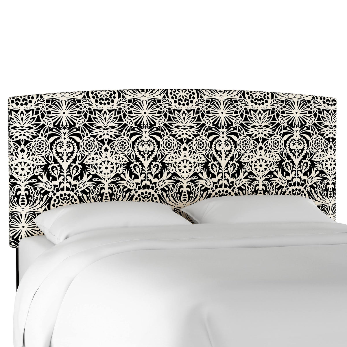 Upholstered Headboard Black White O123