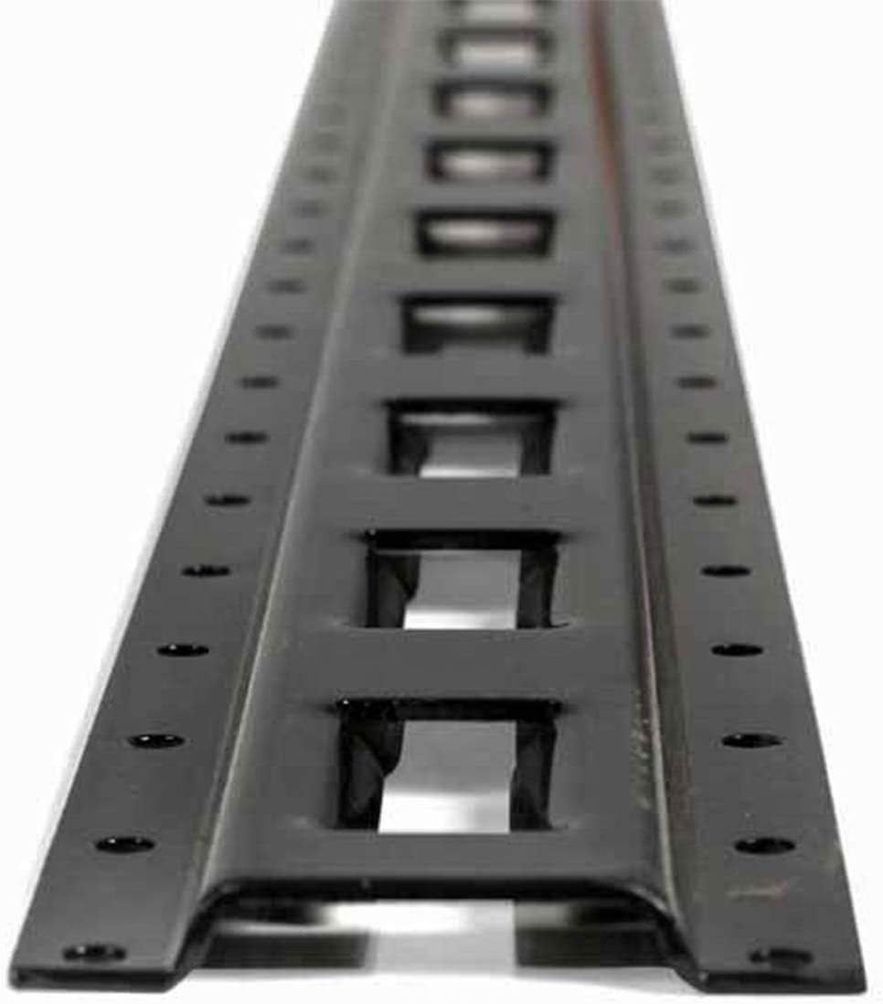 Black Powder Coated Steel E Track Tie-Down Rail Q113