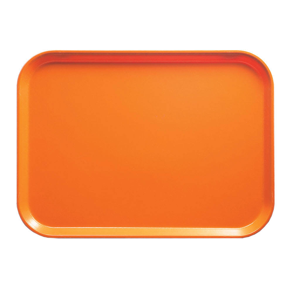 Orange Pizzazz Rectangular Fiberglass Cafeteria Tray O621146