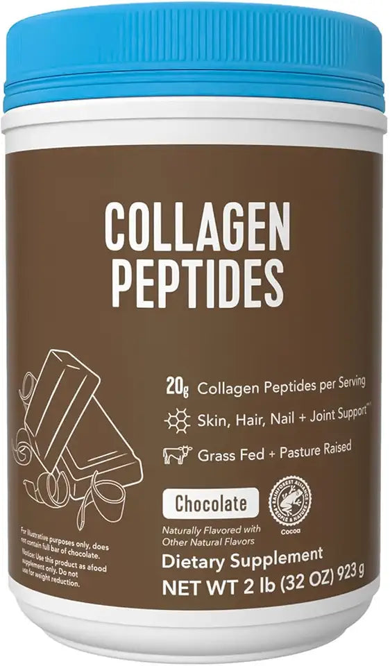 Chocolate Collagen Peptides Powder, 32 oz, Grass-Fed, Hydrolyzed R8821