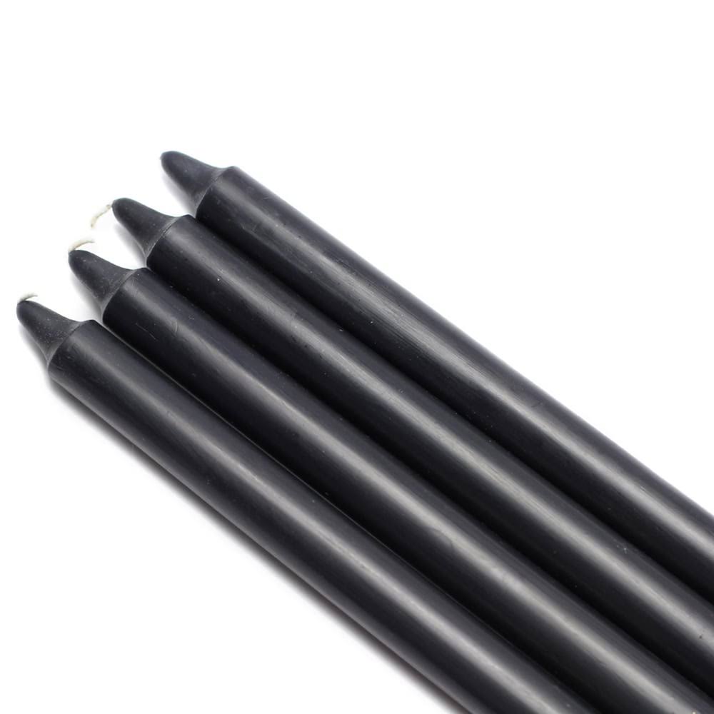 Black 10 Inch Straight Taper Candles V563993