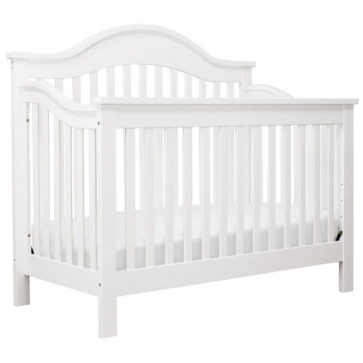 4-in-1 Convertible Wood Crib in White C5113