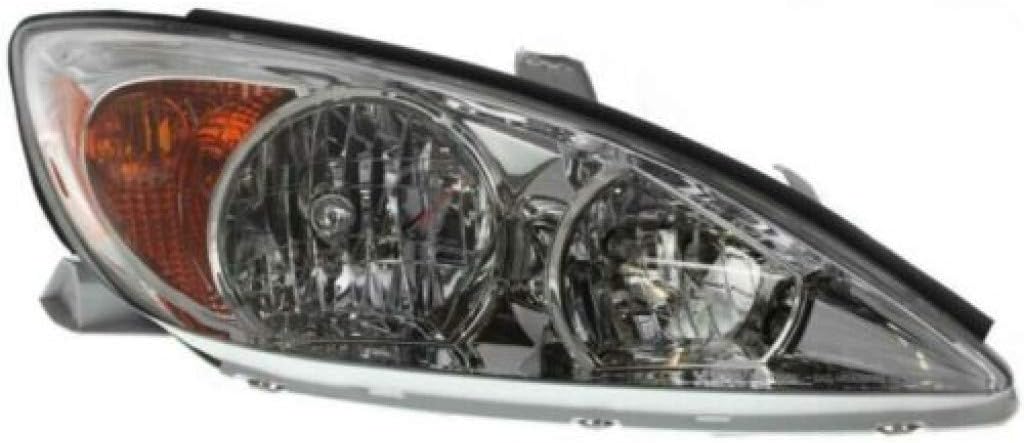 Chrome Headlight Assembly for Toyota Camry 2002 2003 2004 Passenger Side M843