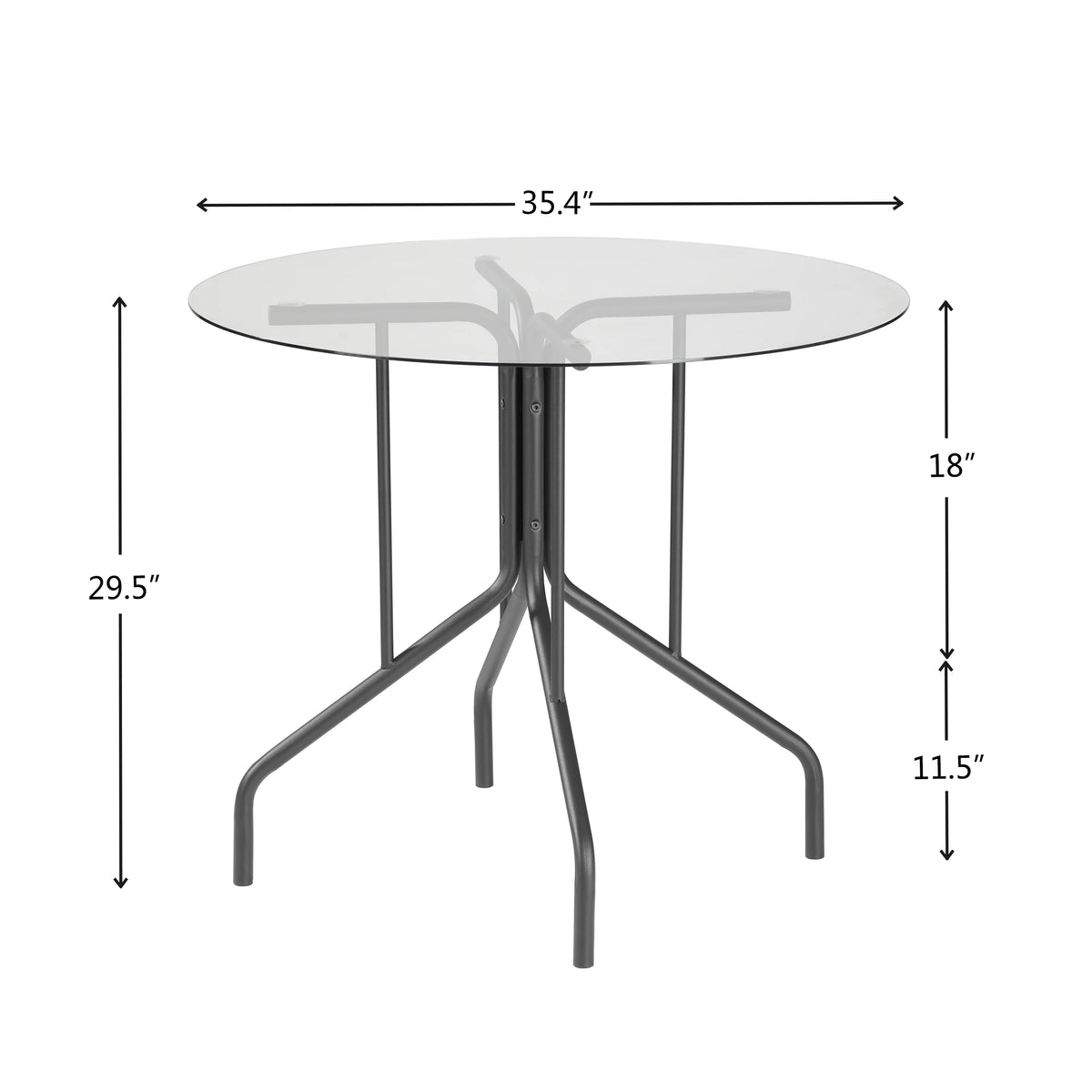 5 Piece Tempered Glass Dining Table and Chair Set G4699