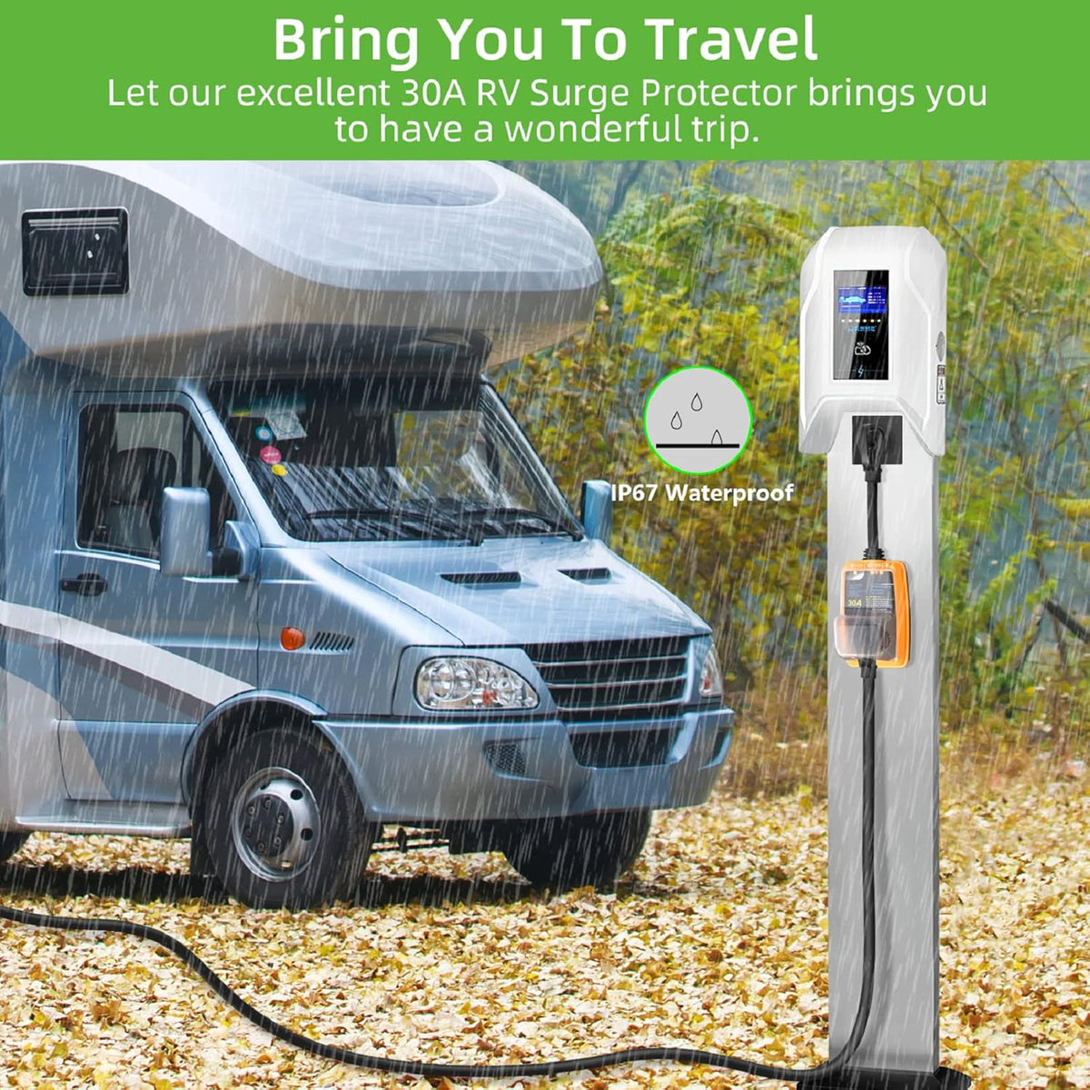 30 Amp RV Surge Protector with Waterproof Cover C4229