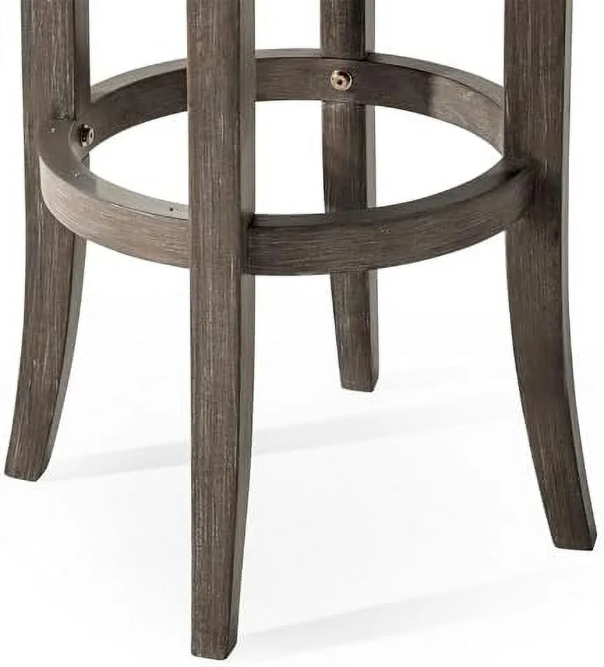 Eva Stool Weathered Oak Finish Vegan Leather O2228