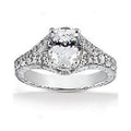 1.51 CT Oval Diamond Engagement Ring 14K White Gold Size 6.5 U499888