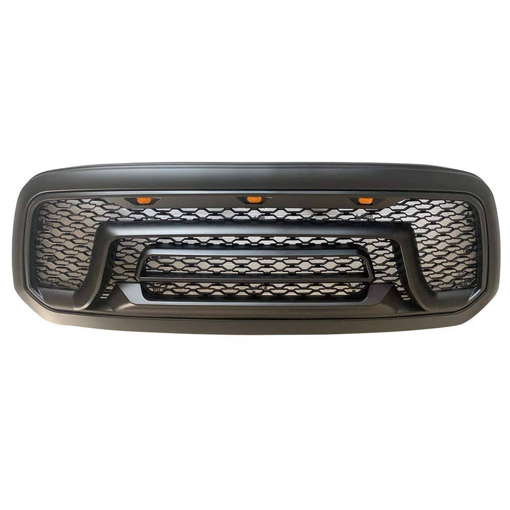 Gloss Black Matte Black Front Bumper Hood Mesh Grille H820