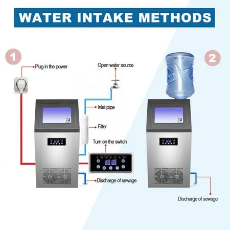 Commercial Ice Maker Machine 36 Ice Cube 130lb/24h Q33547