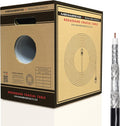 RG6 Quad-Shielded Coaxial Cable Black 250 feet T1398