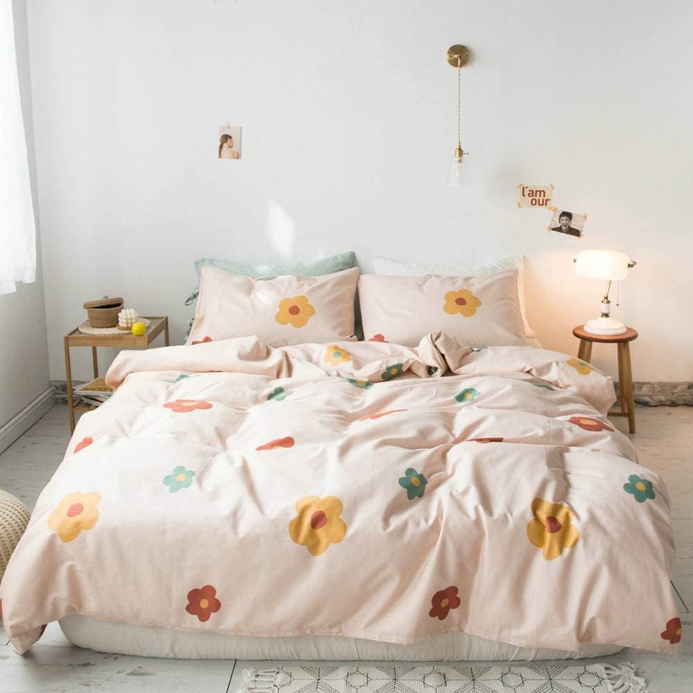 Japanese Anime Cute Little Dinosaur Bedding Set 3pcs Printing Cartoon Duvet Cover Pure Cotton Twin Size F948965