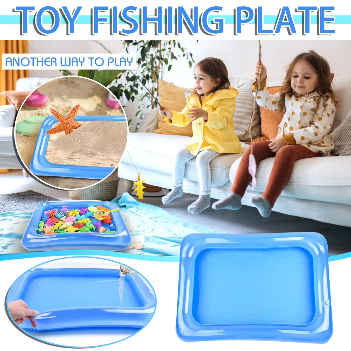 Inflatable Sand Table Toy Sand Fishing Tray H29565