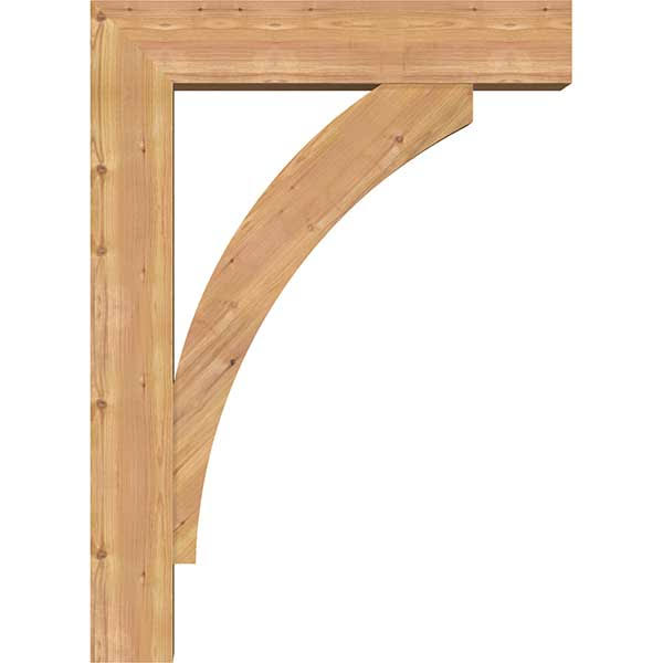 Thorton Block Smooth Bracket with Offset Brace, Western Red Cedar X27246