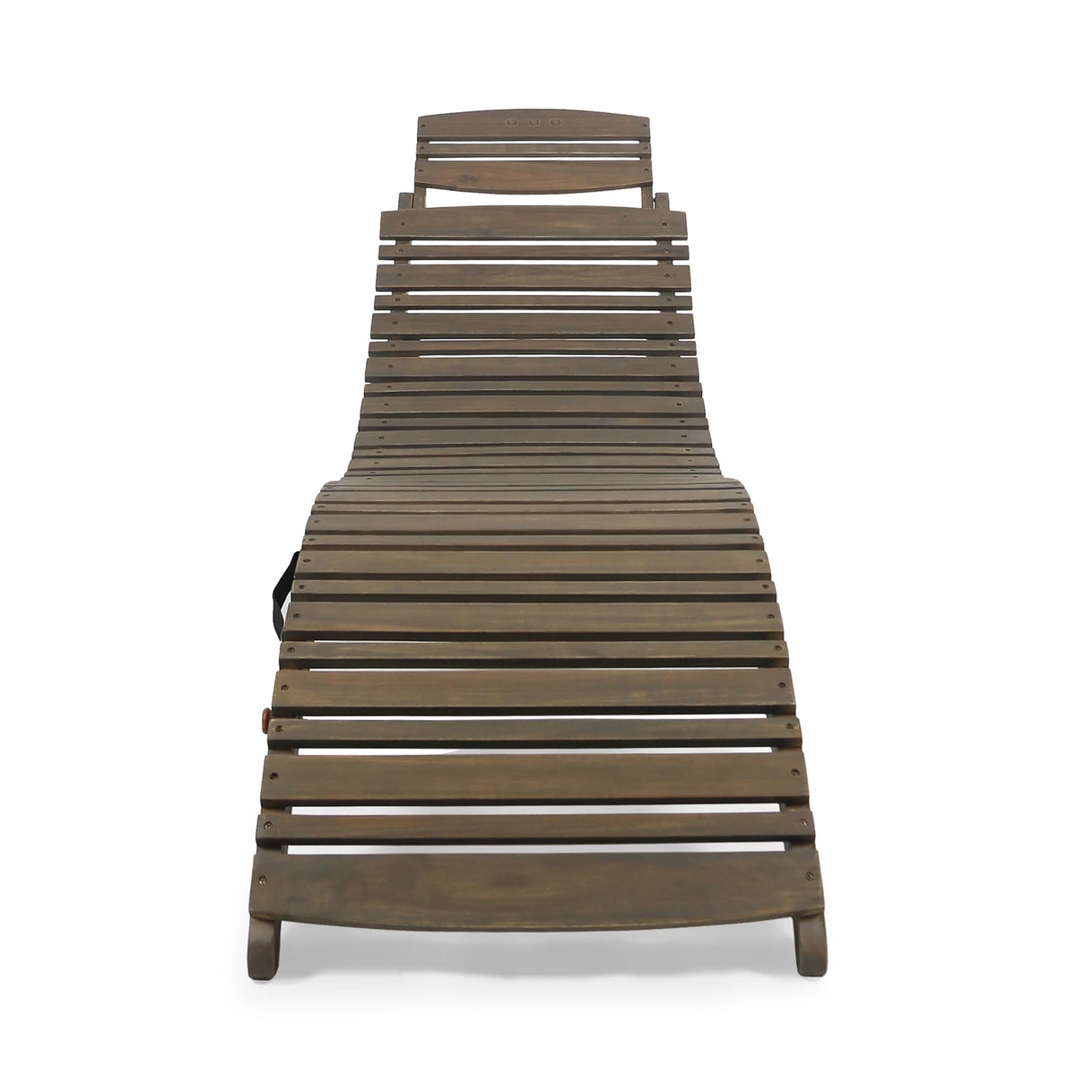 Gray Acacia Wood Foldable Chaise Lounge H106528