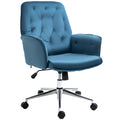Blue Velvet Swivel Task Chair with Arms Z760