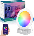 6 Inch WiFi RGBCW Retrofit LED Downlight, 15W 1100LM, 4 Packs G606886