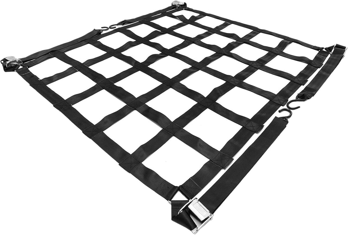 6.8'x 4.1' Heavy Duty Truck Bed Cargo Net with S-Hooks, 1100LBS, Pack of 2 Z33558