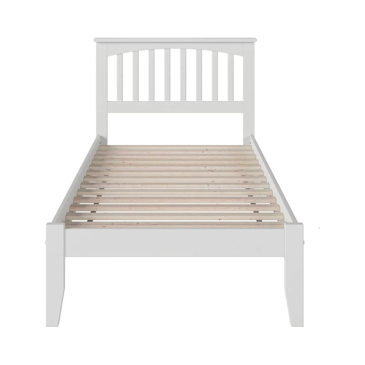 White Platform Bed with USB Charging Station U469