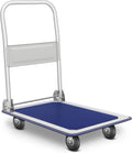 Blue Folding Platform Truck with 24x36 Inch Flatbed Surface N369