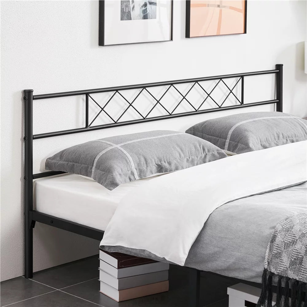 King Metal Slatted Bed Frame with Headboard & Footboard Y15243