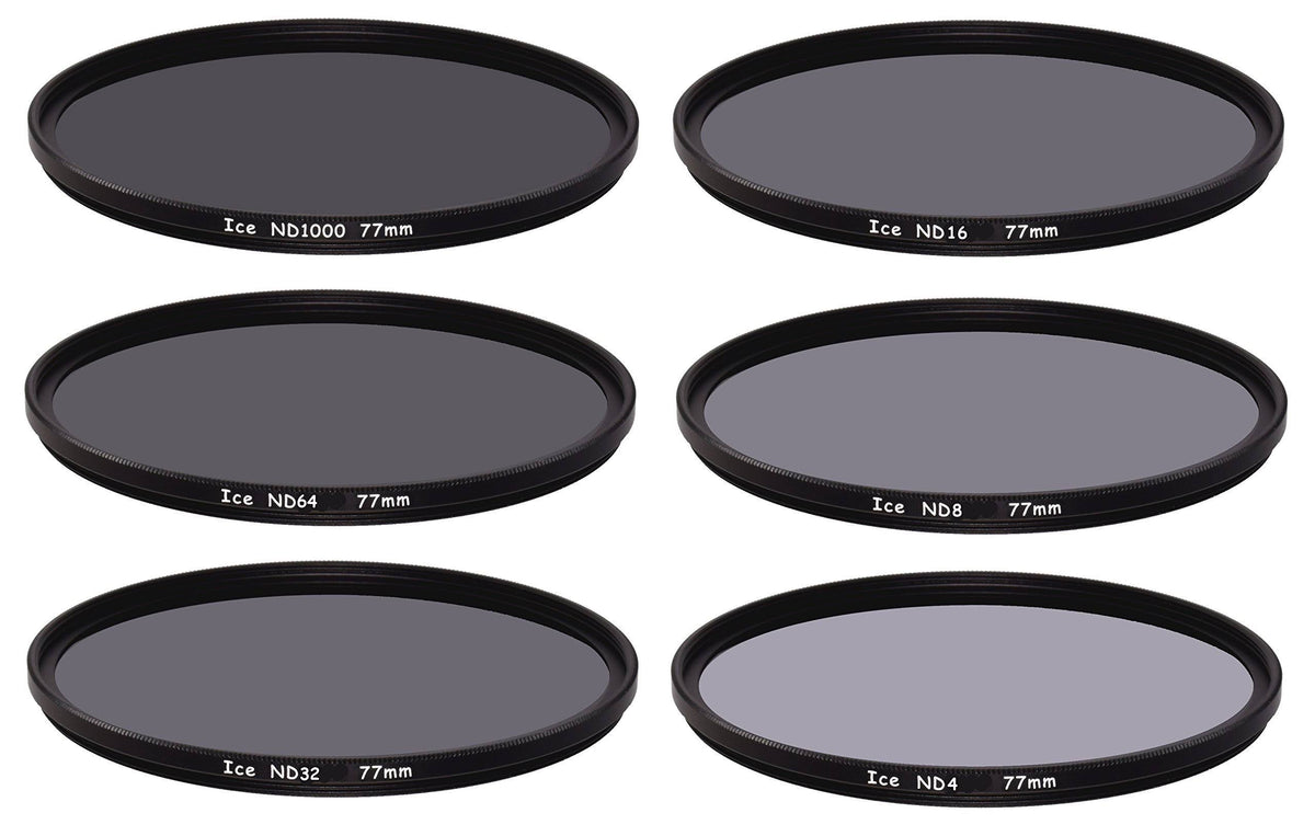 77mm ND Filter Kit 2-10 Stop Solid Neutral Density Filters U300